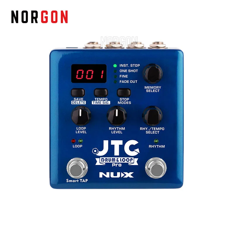 NUX JTC Drum & Loop PRO педаль петлителя с двойным переключателем Запчасти и аксессуары