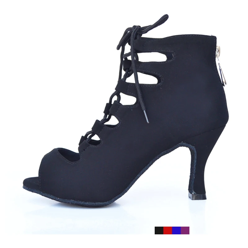 Women Hgih Hop Latin Dance Shoes Black Red Soft Sole Ballroom Salsa Dancing for Wedidng Party Sandals Summer Sandals|Обувь для танцев|
