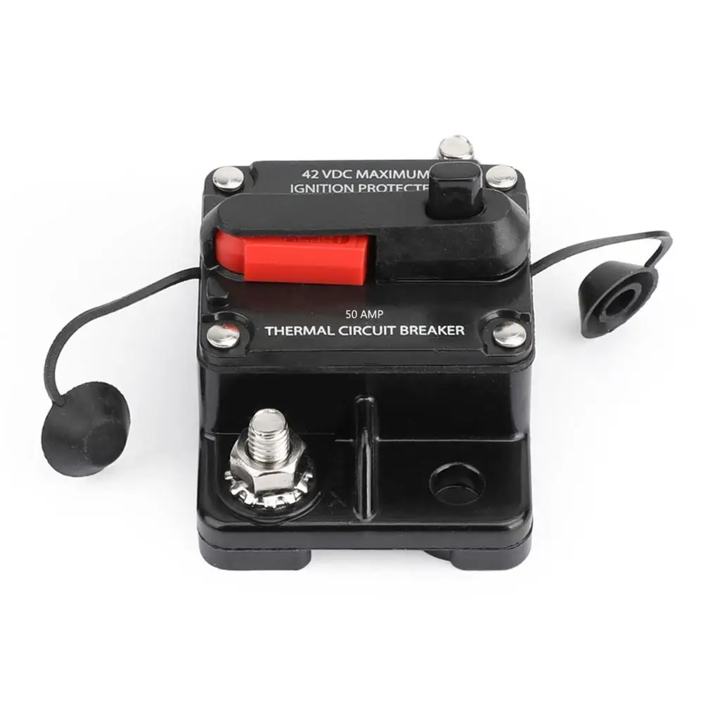Areyourshop Водонепроницаемый размыкатели цепи предохранитель сброса 12 V-24 V DC для Авто Аудио морской