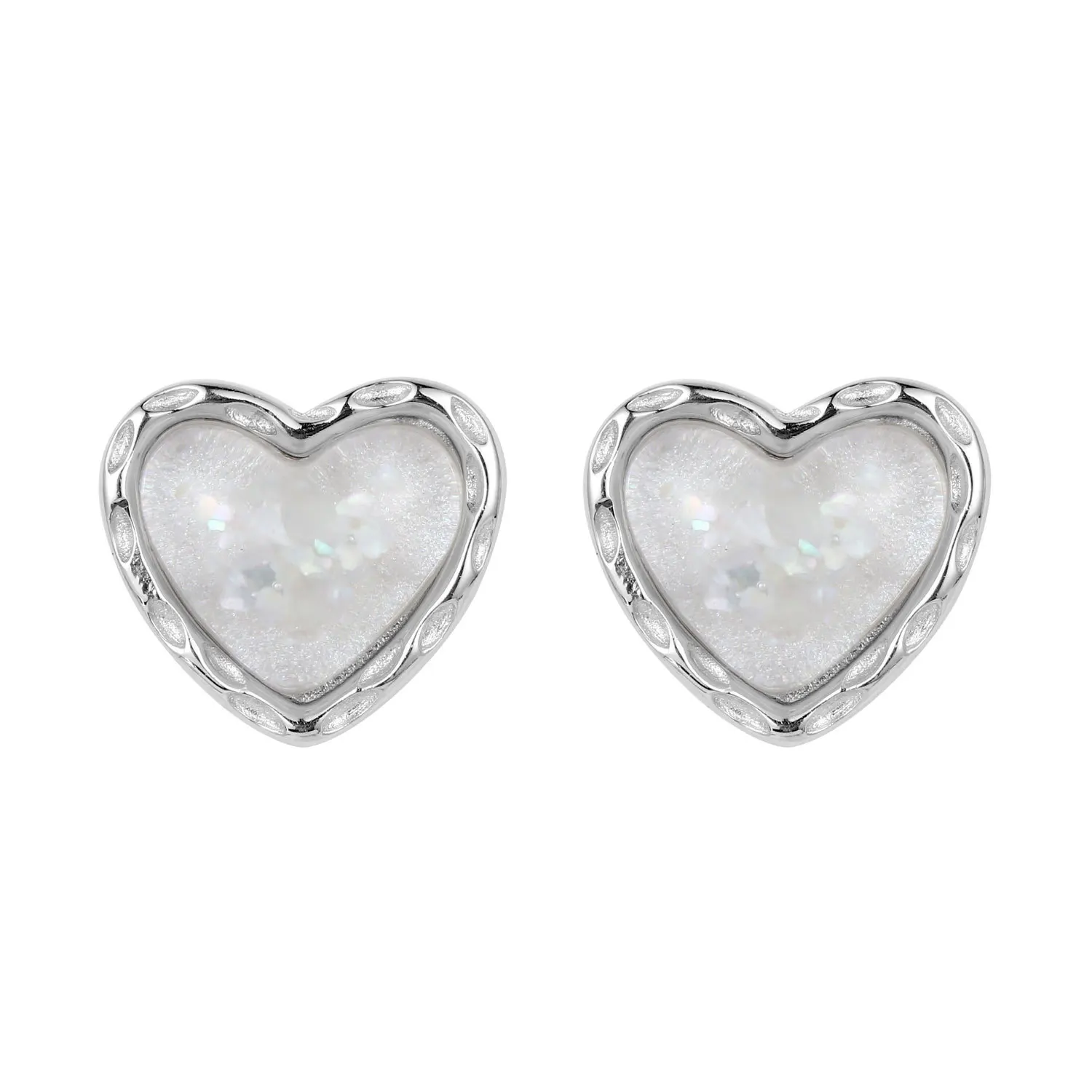 Женские серьги-гвоздики из серебра 100% пробы с золотистой текстурой | Украшения и