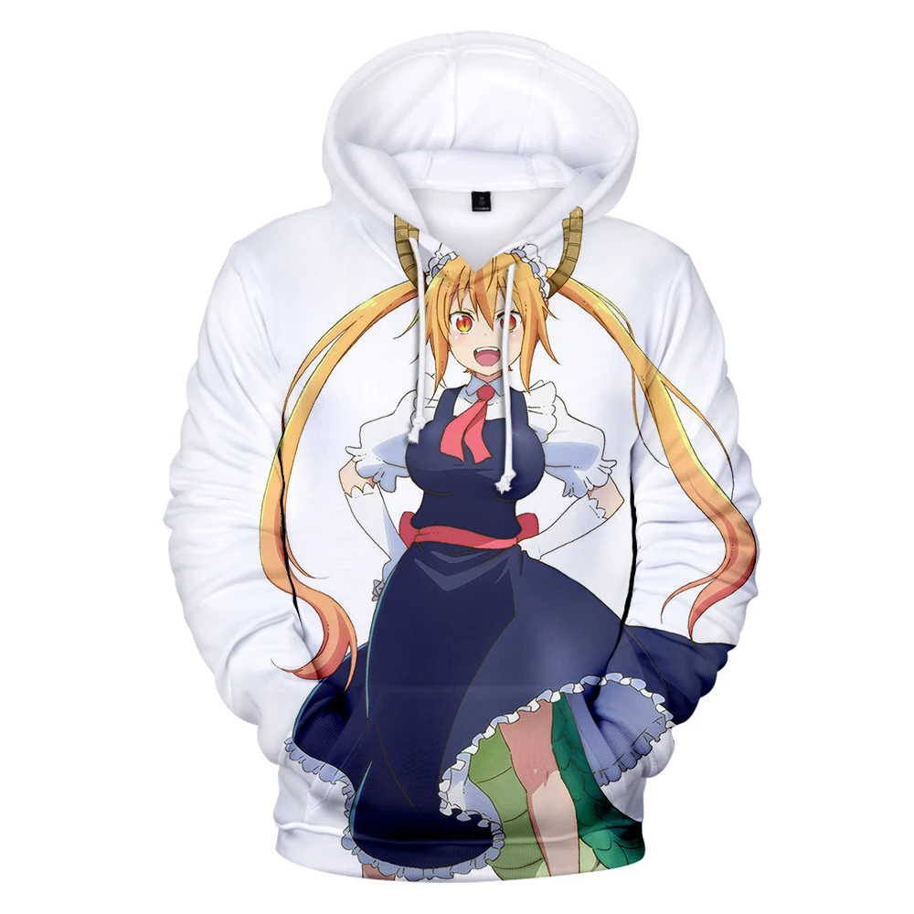 Теплый режим Gedrukt Xiaolin's dragon maid 3D Толстовка с капюшоном Vrouwen Повседневная Eenvoudige En