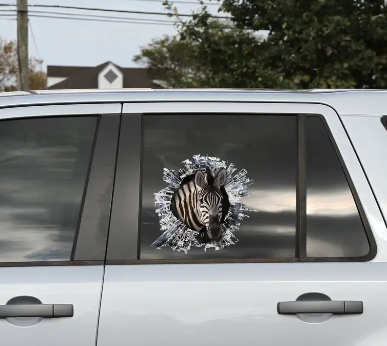 

2021 Zebra window sticker, car sticker, Zebra car decal, funny decal
