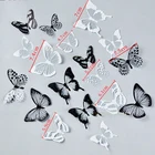 36 шт., настенные 3D наклейки в виде бабочек с кристаллами, креативные бабочки с бриллиантами, домашний декор, декор детской комнаты, художественные настенные наклейки