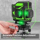 Лазерный уровень 3D, 12 линий, зеленый лазер, 360 градусов, горизонтальный и вертикальный беспроводной дистанционный Профессиональный самонивелирующийся лазерный уровень