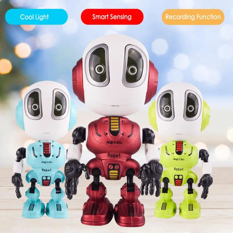 Intelligent Talking Robot Toy DIY Head Touch Sensor LED Light Alloy Decoration Educational Learning | Игрушки и хобби