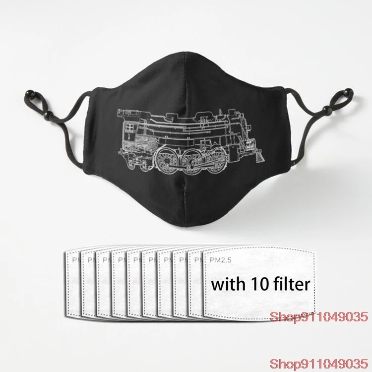 

Паровоз железнодорожный поезд железнодорожный 2 половинный рот Муфель пылезащитные маски Пылезащитная черная Повседневная теплая унисекс...