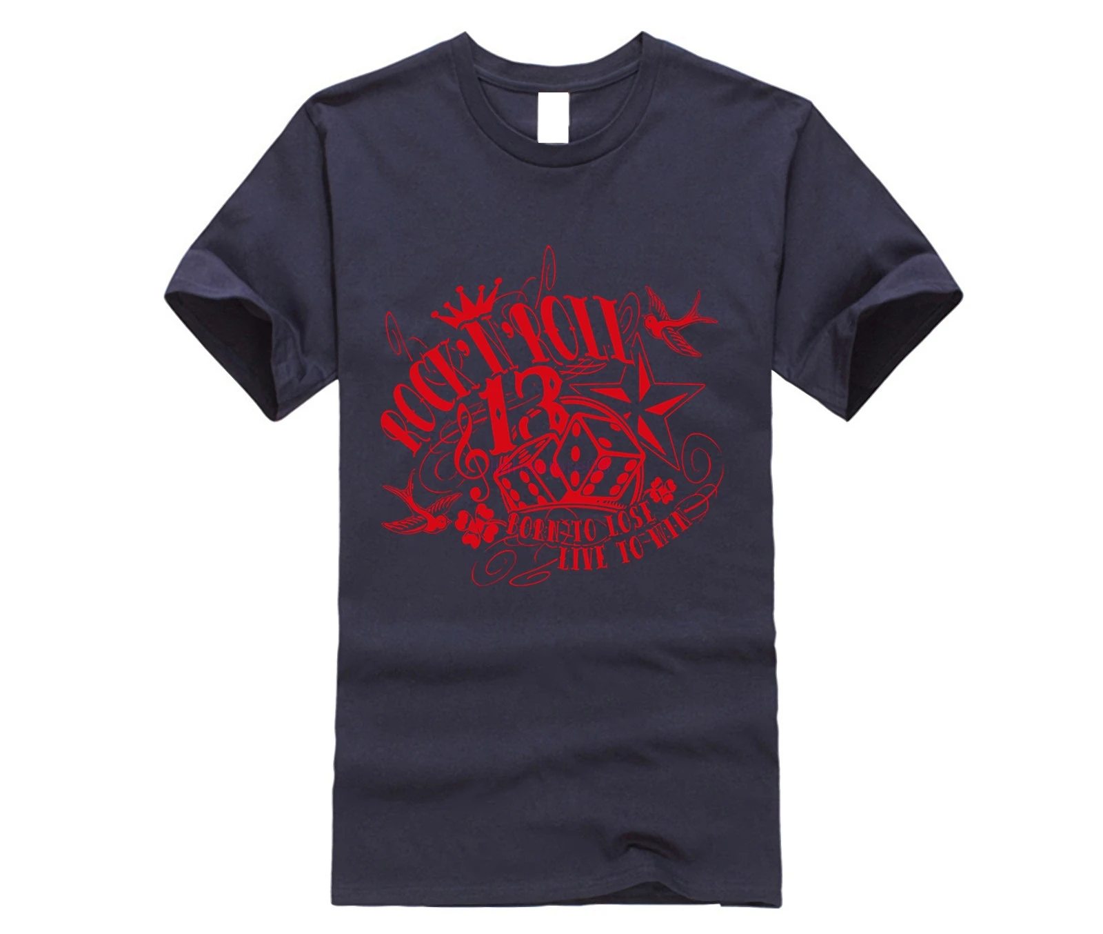 Хлопковый комплект одежды Человек футболка Homme рокабилли рокер Футболка с