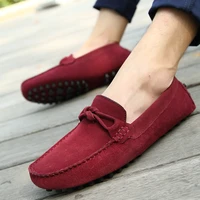 2022 summer fashion genuine leather loafers men comfortable suede driving shoes slip on flat shoes casual men mocasines hombre