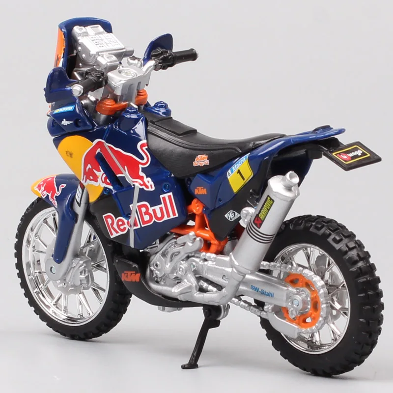 1/18 весы Bburago KTM 450 Rally 2013 rider № 1 макро напитка red bull от производителя гоночных Мотокросс Мотоцикл игрушечные машинки модели