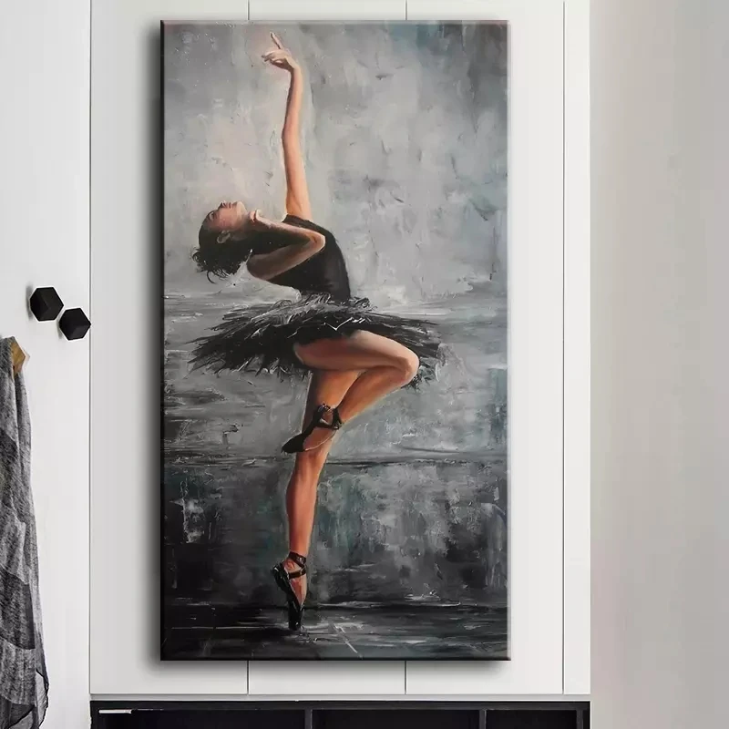 

Elegant Figure Art Ballet Dancer Canvas Painting Modern Wall Art Posters Prints Wall Pictures for Living Room Home Cuadros Decor