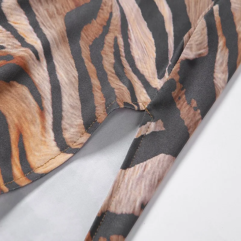 

Hot 2021 Summer New Women Dress Fashion Sexy Boat Neck Leopard Print Temperamen Spaghetti Strap Furcal Close Fitting 5209