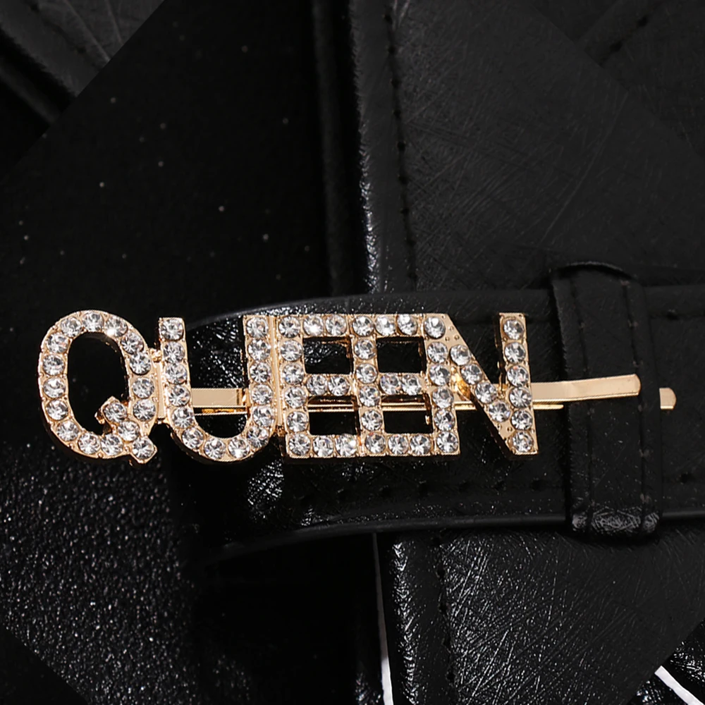 1 шт. стразы для женщин и девочек заколка волос с буквенным принтом кристаллами