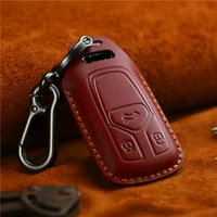 leather car remote key cover case shell for audi a4 b9 a5 a6l a6 s4 s5 s7 8w q7 4m q5 tt tts rs coupe styling accessories