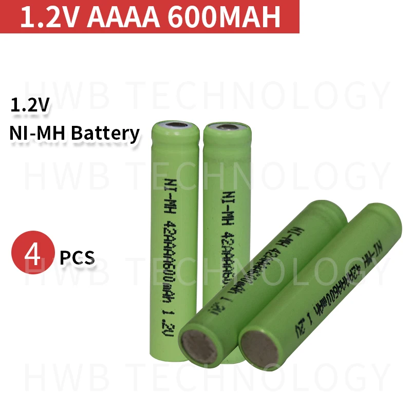 Аккумуляторы aaaa 1 2 в 600 мА · ч Ni MH 4 шт.|rechargeable battery|aa rechargeable batteryaaa battery |