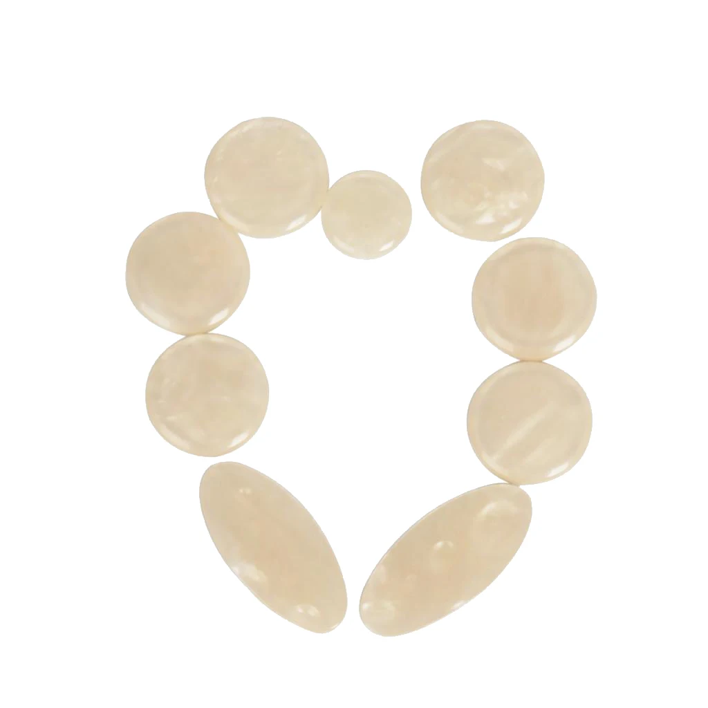 9 Pieces White Shell Key Button Inlays for Alto Tenor Soprano Saxophone Sax | Спорт и развлечения