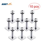 10 шт. нержавеющая сталь 316 ручной наконечник Sup центральный плавник винтовая пластина длинная доска винт и пластина умный винт Лонгборд плавник коробка винтов