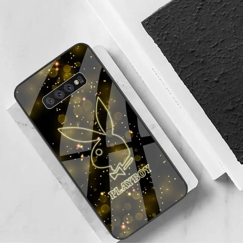 

0 Playboy Phone Case Tempered Glass For Samsung S6 7 8 9 10 20 Plus Ultra Note8 9 10 10pro