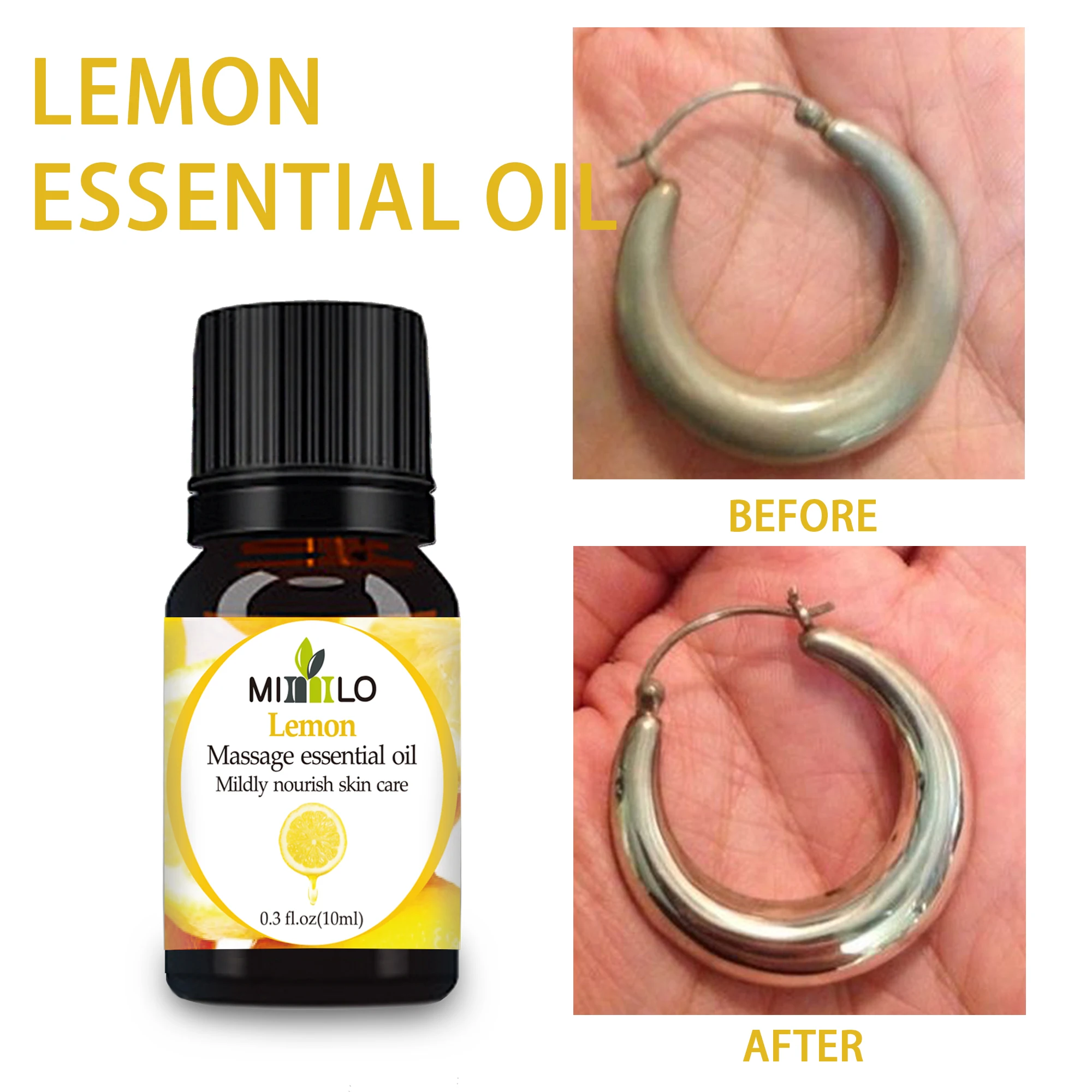 100% чистое натуральное эфирное масло лимона отлично подходит для полировки