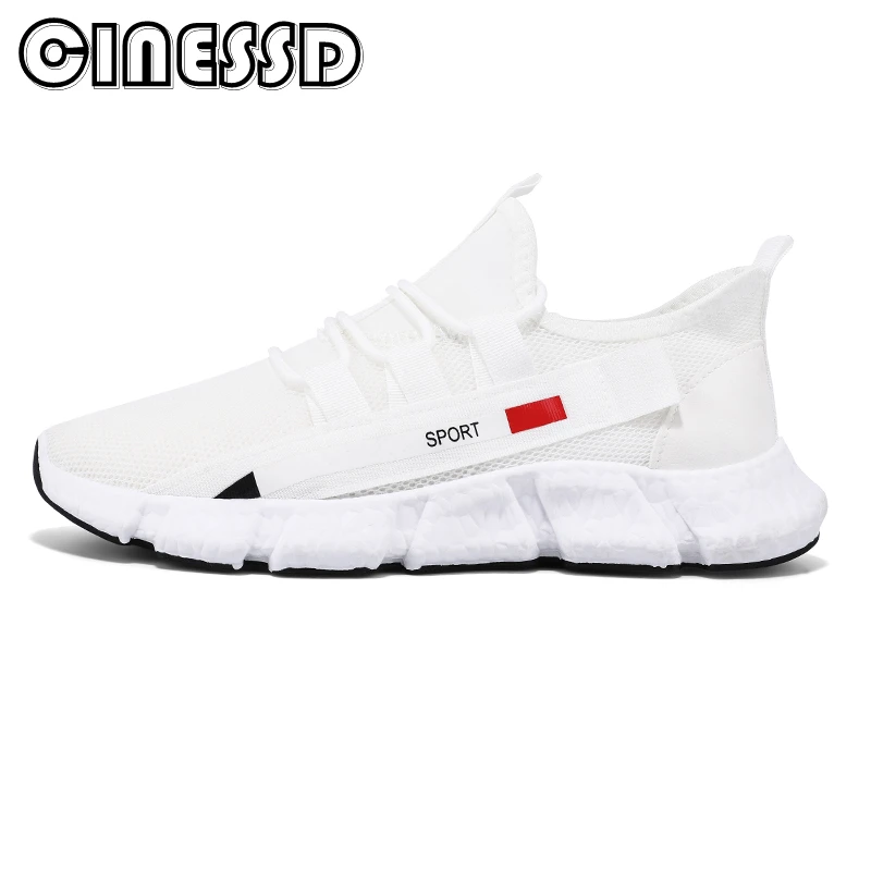 

CINESSD Men's Breathable Upper Casual Shoes Comfortables Breathable Non-leather Casual Gym Shoes Sneakers Jogging Footwear
