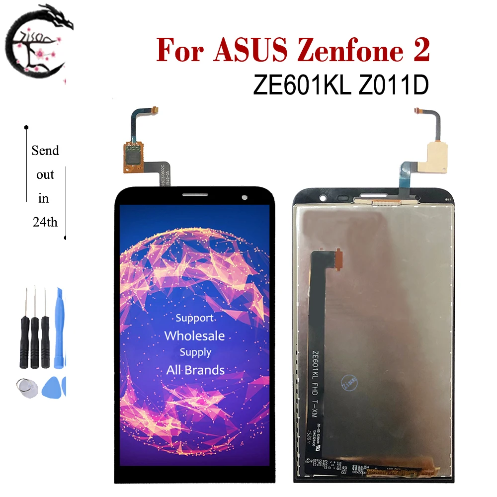 ЖК-дисплей 6,0 дюйма для ASUS Zenfone 2 Laser ZE601KL, ЖК-дисплей Z011D, экран с сенсорным датчиком, дигитайзер в сборе для ZE601KL, замена дисплея