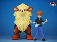 genuine pokemon scale world arcanine and blue oak action figure ornament model toys birthday gifts