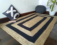 rug 100 natural jute braided 2x3 feet runner rug modern look area carpet rug room decoration