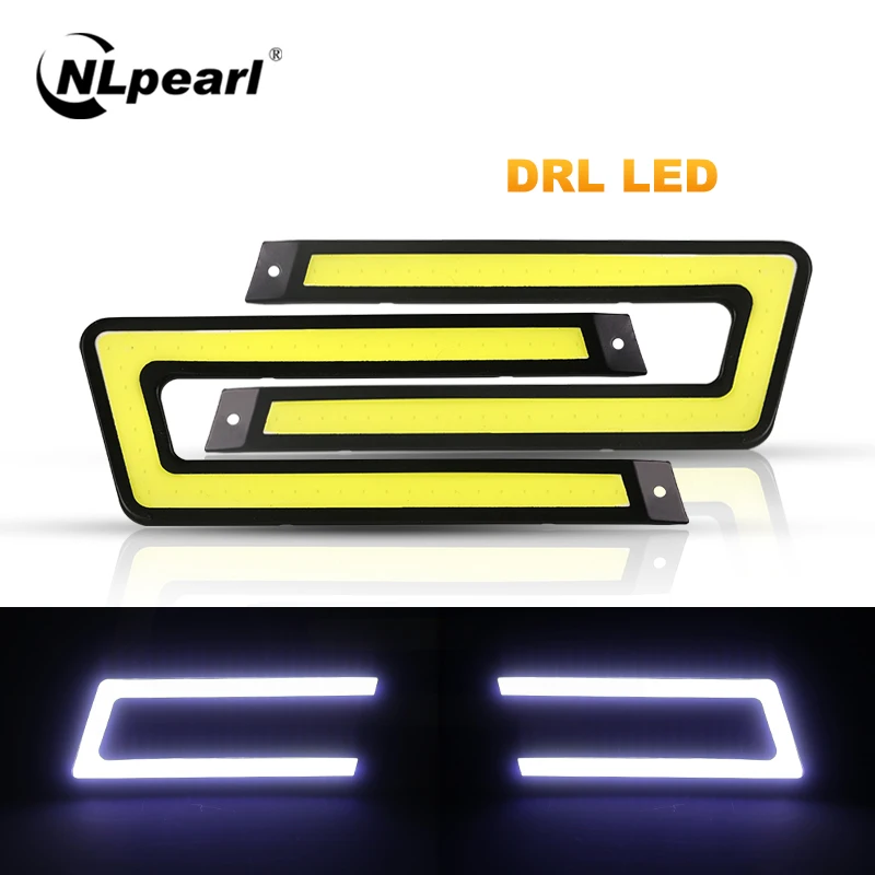 Nlpearl 2x автомобиль светильник сборки Led DRL COB Автомобильные дневные ходовые огни s