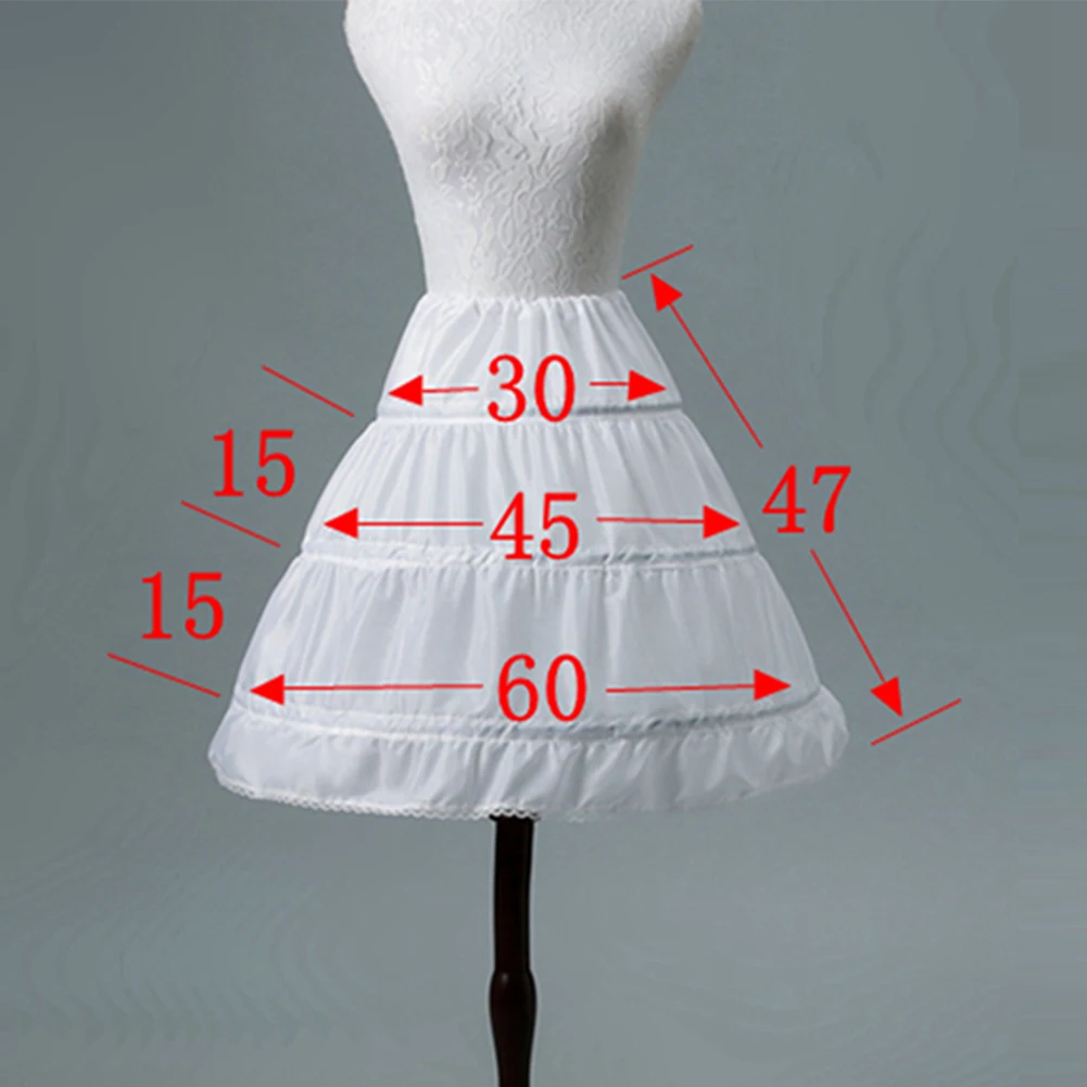 In Stock 3 Hoops One Layer 2019 White A-Line Flower Girl Dress Petticoat Kid Crinoline Underskirt Wedding Accessories | Свадьбы и