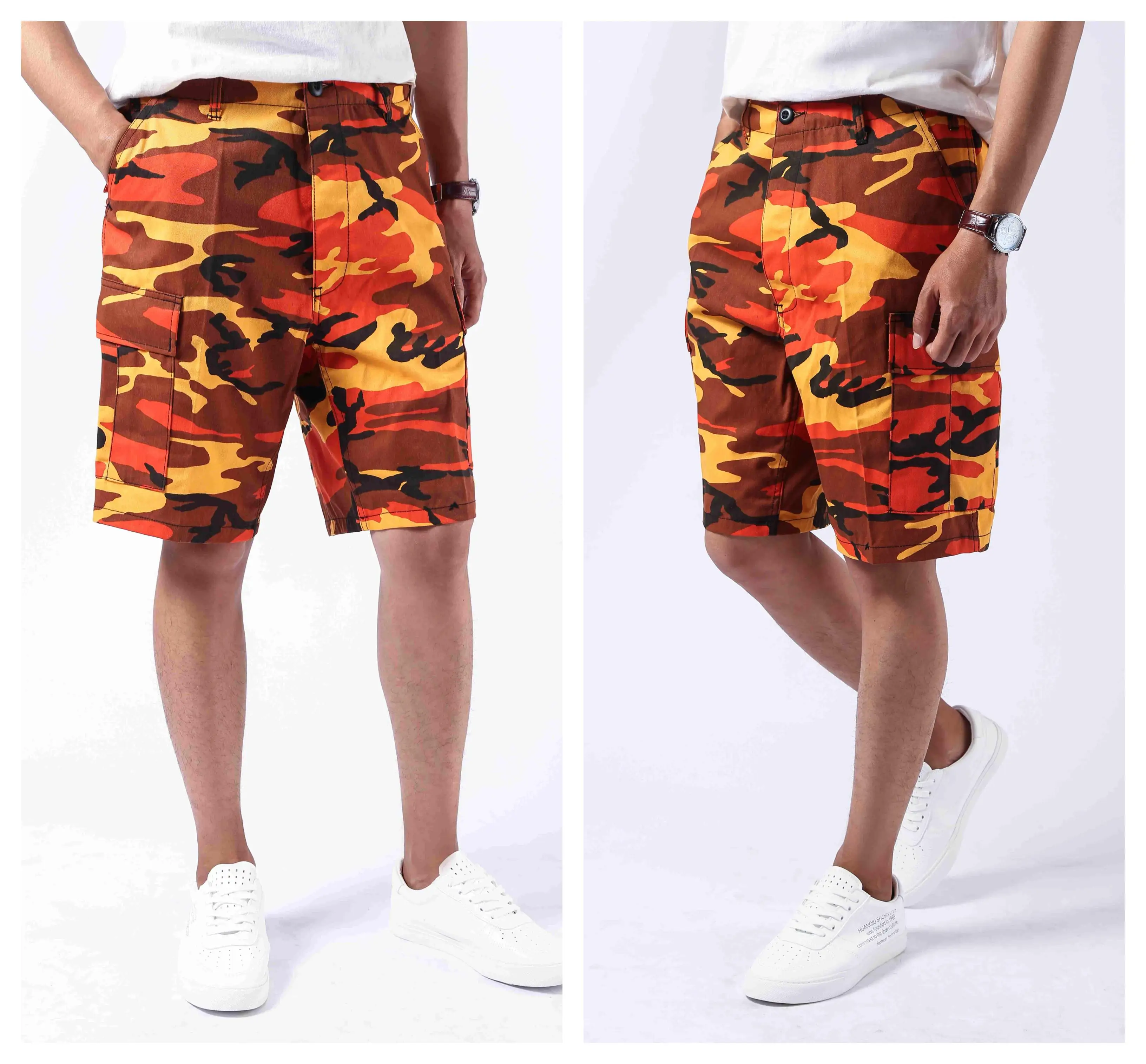 Мужские камуфляжные шорты в армейском стиле повседневные рабочие шорты-карго