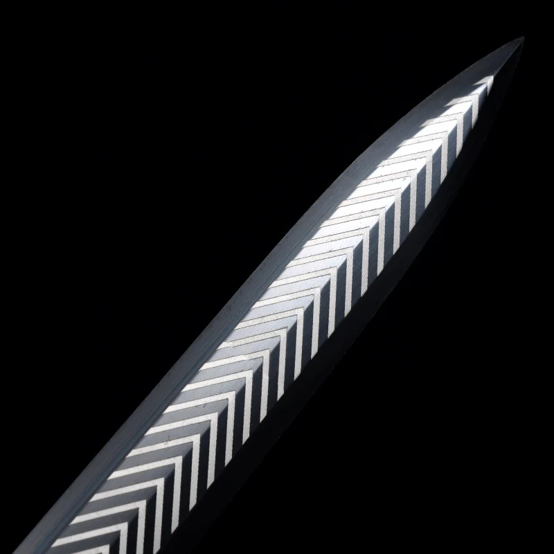 

Real Steel Sword Chinese Traditional Han Dynasty Handmade 1060 High Carbon Steel Full Tang Black Blade Home Decor