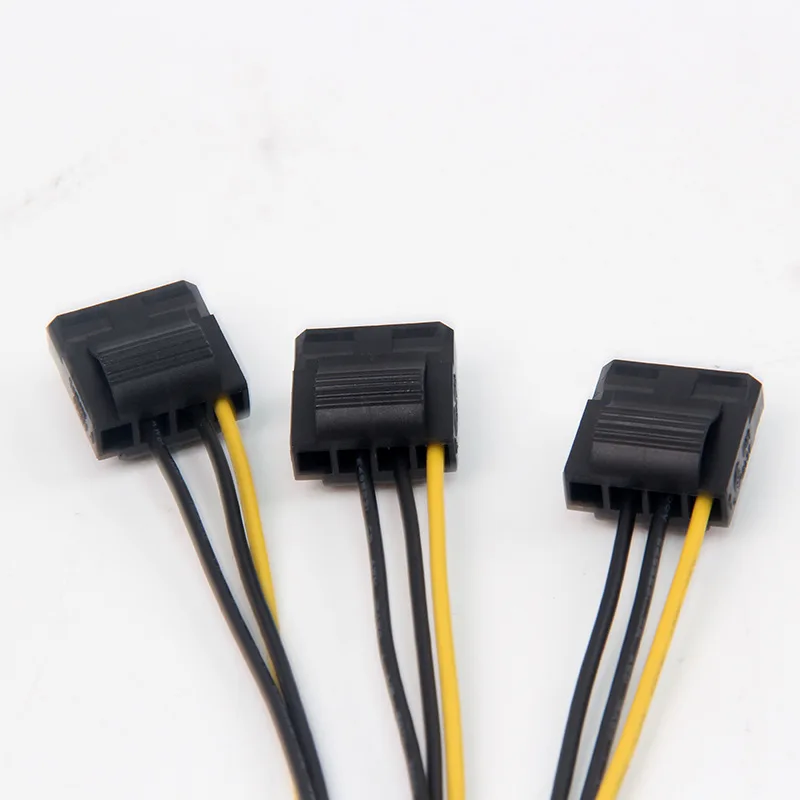 6 дюймов 3 x Molex 4 pin до 6-Pin разъем PCI Express видео карта Pci-e ATX PSU кабель Конвертор питания