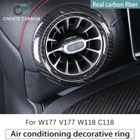 real carbon fiber accessory for benz w177 v177 amg3545 w118 c118 cla3545 air conditioner outlet inner ring frame