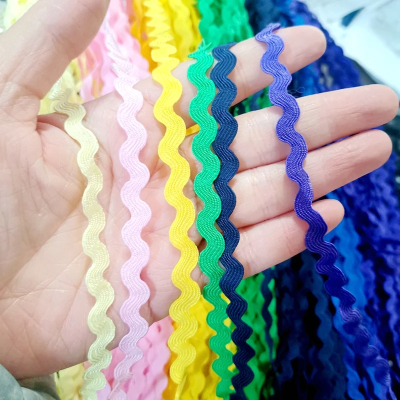 5 мм кривой кружевной отделкой волнистые ленты костюмной ткани сороконожка