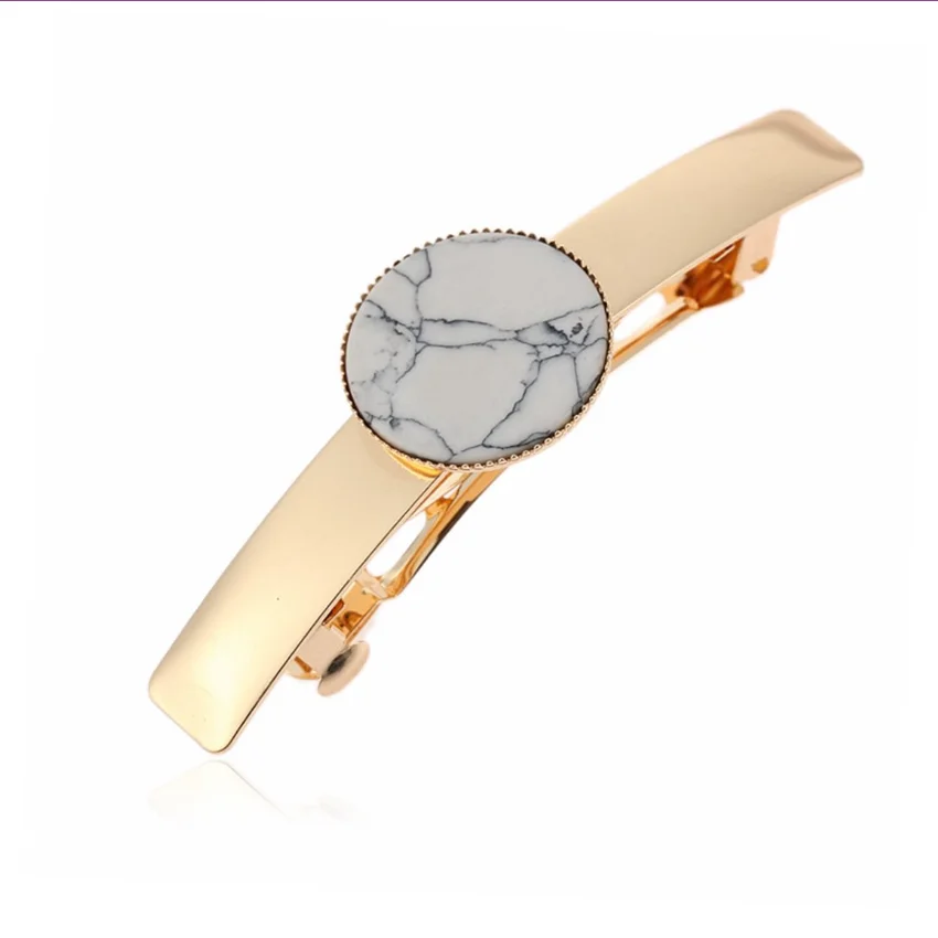 Alloy Round White Howlite Stone Hair Jewelry Black Turquoises For Women Gift