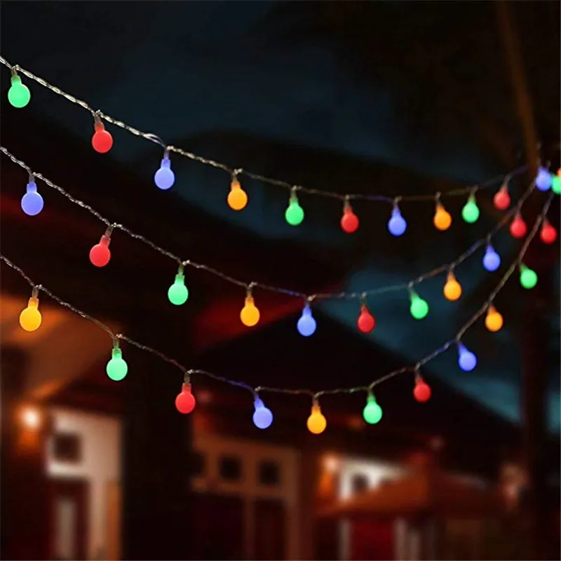 

5M 10M AA Battery LED Ball String Lights Christmas lights indoor Garland on Batteries Wedding Xmas Decoration light