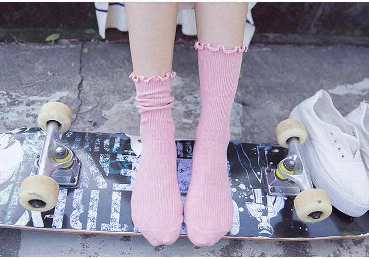 

Fashion Lace Ruffles Soft Cotton Women Socks Top Quality Spring Summer Cute Socks Sweet Princess Girl Cozy Lovely Frilled Socks