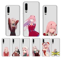 yndfcnb zero two darling in the franxx anime phone case for huawei p20 p30 pro p40 lite mate 20lite for y5 y6 honor 8x 10 capa