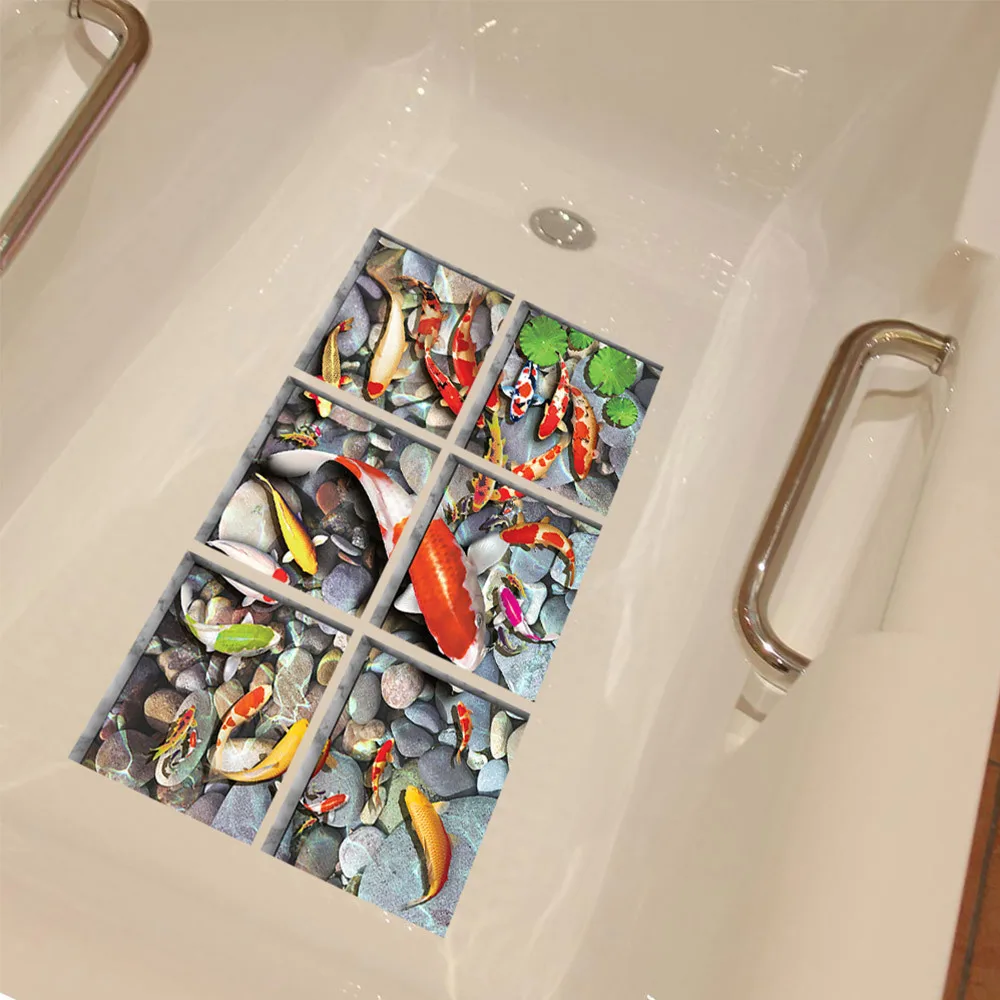 3D наклейки для ванны самоклеящиеся Нескользящие унитаза водостойкие