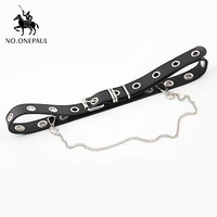 no onepaul women belt new punk fashion belts for women high quality belt single stomata retro jeans belt ornaments belts women