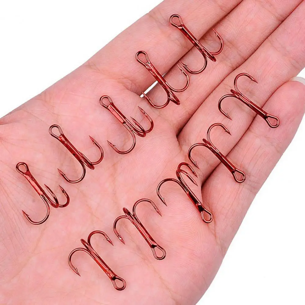 

50Pcs Portable Sharp Anti-corrosion Barb Treble Hook Fish Fishing Accessory