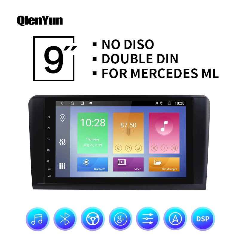 QlenYun 9 &quotАвто Радио Android двойной DIN автомобильный мультимедийный плеер сенсорный
