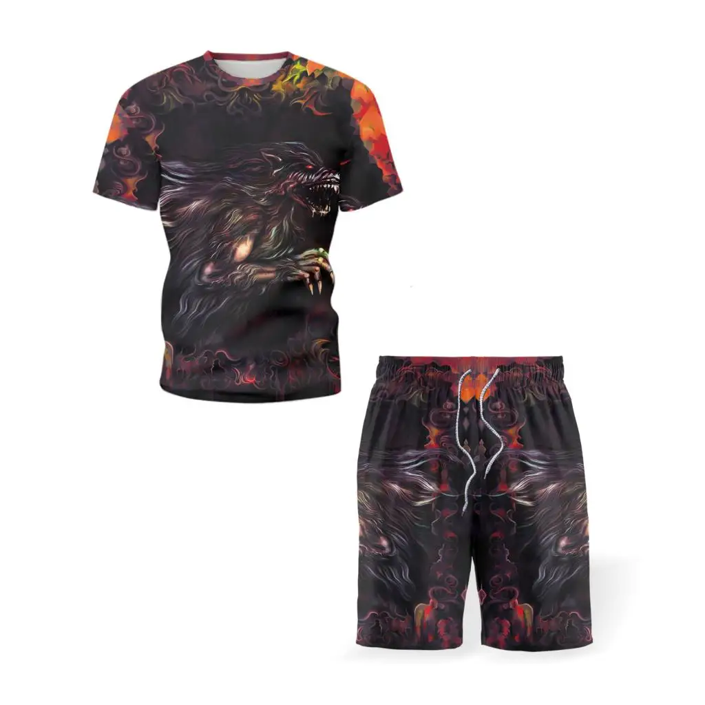 

Basketball sportswear men's summer fashion clothing two-piece sportswear men's short-sleeved shorts suit