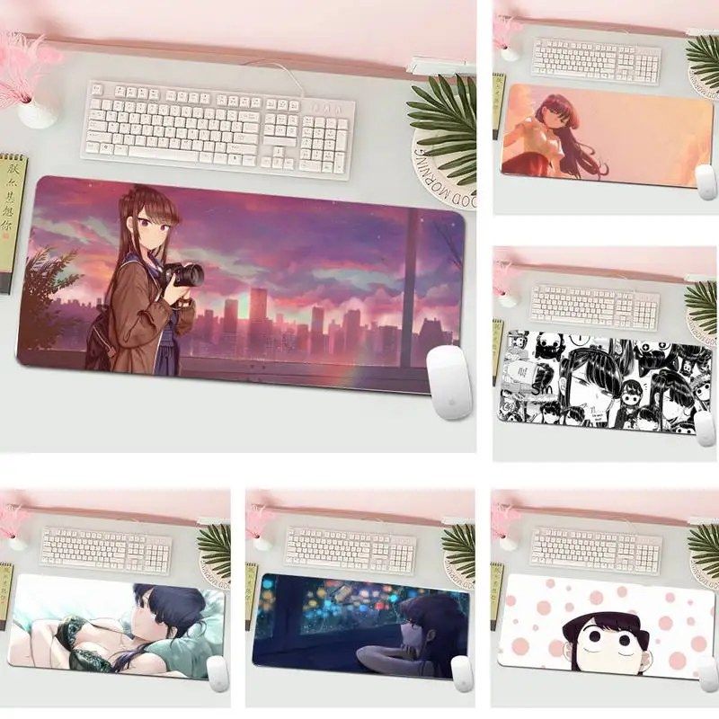 

Komi Can't Communicate Locking Edge Mouse Pad Game L Large Gamer Keyboard PC Desk Mat Computer Tablet Gaming Mouse Pad