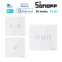sonoff t1 eu tx series 433 rf wifi smart wall switch for ewelink app remote voice control support alexa google home automation