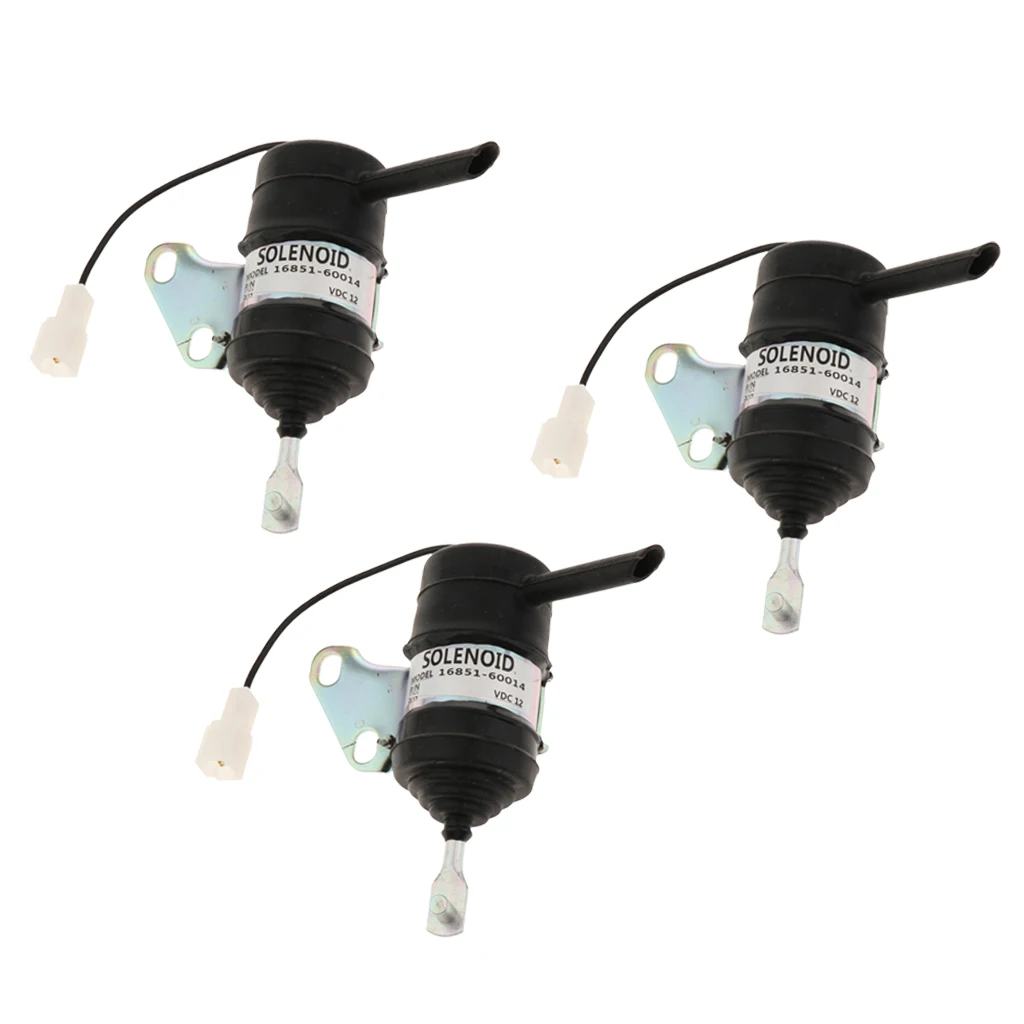 MagiDeal 3x16851-60014 Электромагнитная катушка выключения подачи топлива для экскаватора