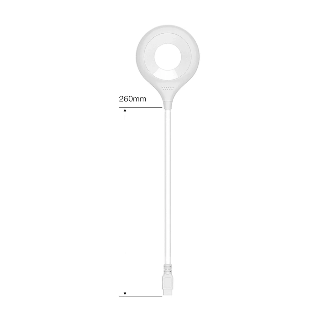 

LED Portable USB Rechargeable Flexo Ring Lamp Bedroom Study Reading Book Night Lights Eye Protection Desk Laptop Lighting Tools