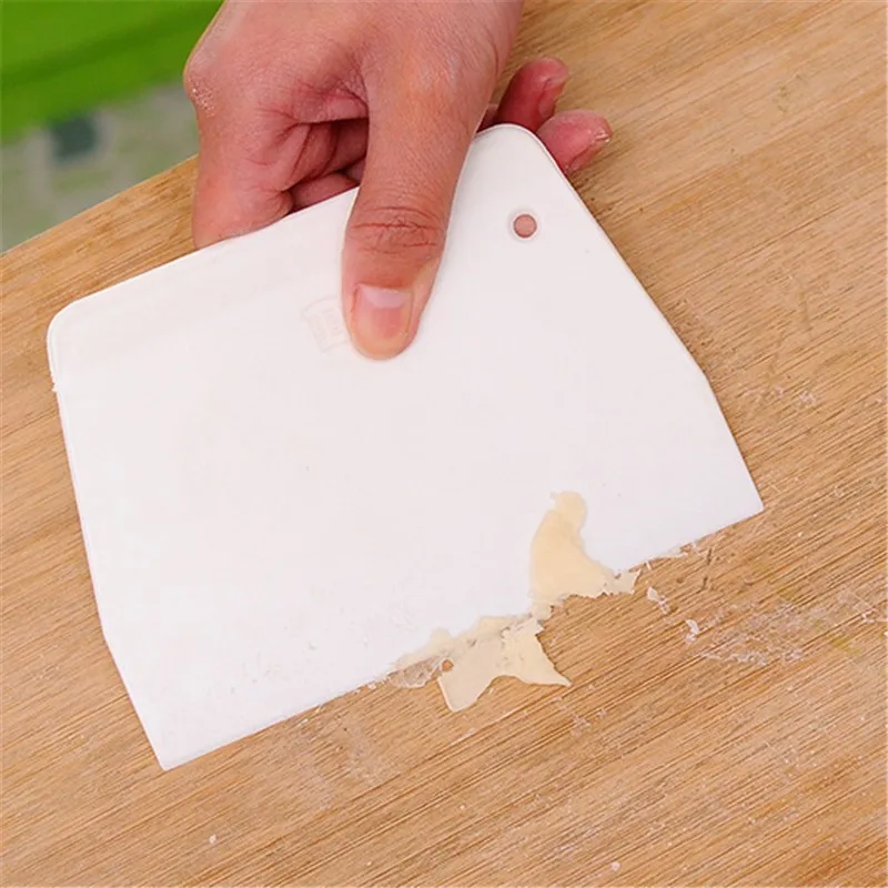 Pastry Cutter Plastic Cake Spatulas Dough Scraper Trapezoid Bread Pizza Fondant Tools Butter Knife Multiduty White Safe Bakeware | Дом и сад