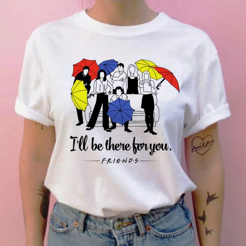 friend tv show women t shirt harajuku cartoon grunge streetwear tshirt summer femme clothes t-shirt Printing tops shirts