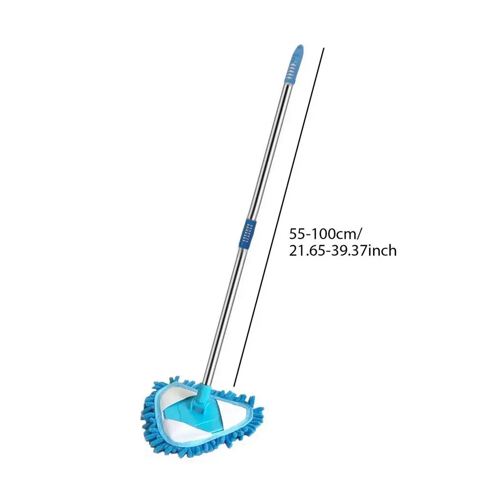 

180 Dgree Retractable Cleaning Mop Rotatable Flexible Clean Mop Triangle Pad Flat Cleaning Brush Long Handle Kitchen Bathroom
