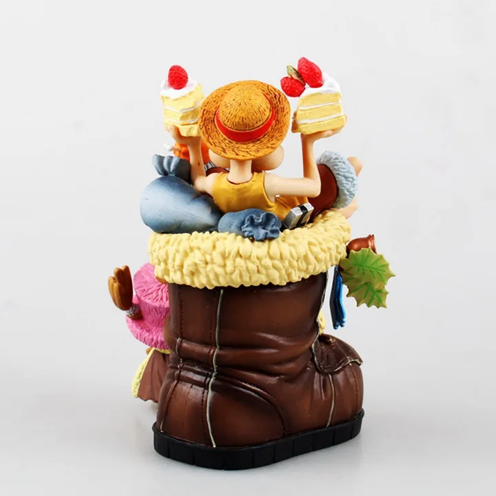 Anime One Piece Christmas Boots Monkey D Luffy Tony Chopper PVC Action Figures Model Toys for Gifts 11cm Игрушки и хобби